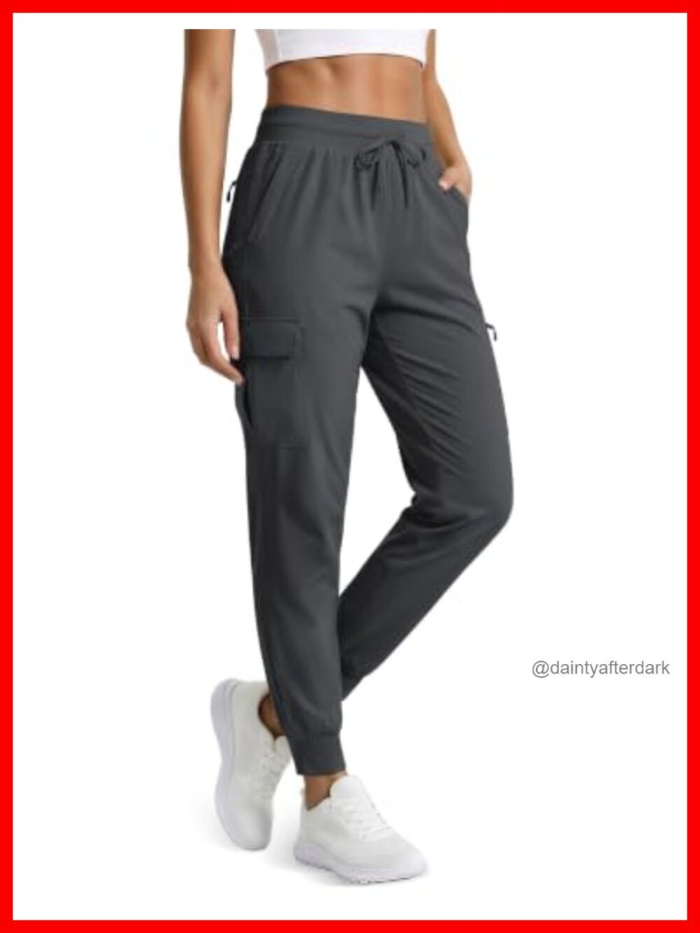Women's Lightweight Quick Dry Cargo Jogger Hiking Pants 5 Pockets